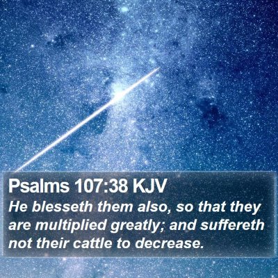 Psalms 107:38 KJV Bible Verse Image