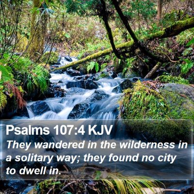 Psalms 107:4 KJV Bible Verse Image