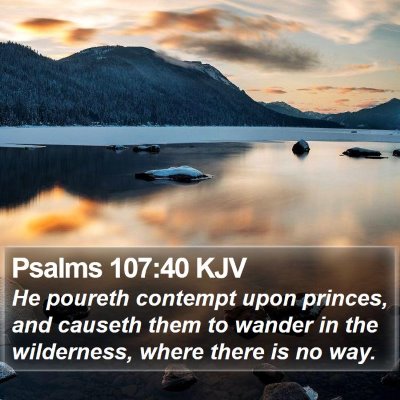 Psalms 107:40 KJV Bible Verse Image
