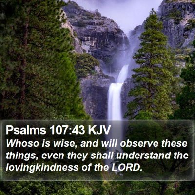 Psalms 107:43 KJV Bible Verse Image