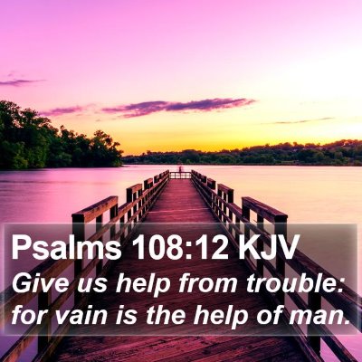 Psalms 108:12 KJV Bible Verse Image