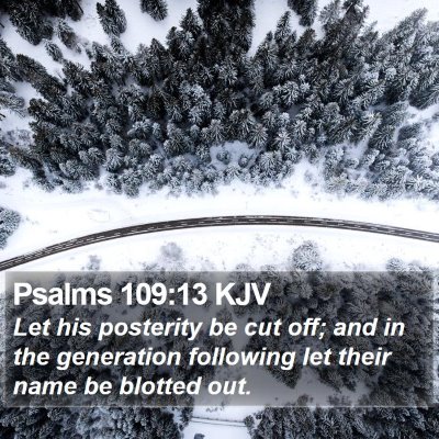 Psalms 109:13 KJV Bible Verse Image
