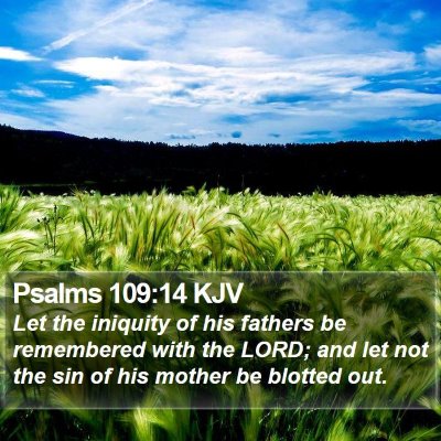 Psalms 109:14 KJV Bible Verse Image