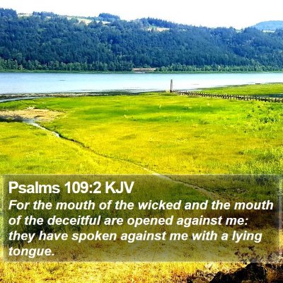 Psalms 109:2 KJV Bible Verse Image
