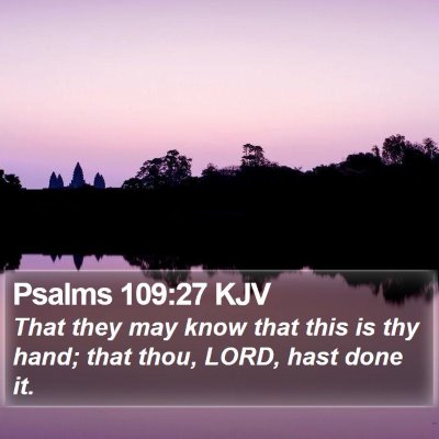 Psalms 109:27 KJV Bible Verse Image