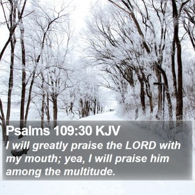 Psalms 109:30 KJV Bible Verse Image