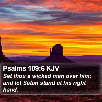 Psalms 109:6 KJV Bible Verse Image
