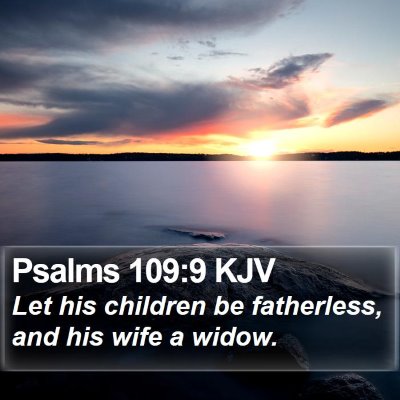 Psalms 109:9 KJV Bible Verse Image