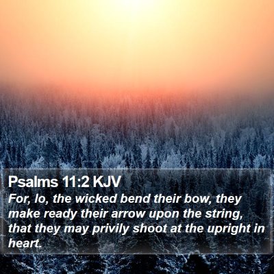Psalms 11:2 KJV Bible Verse Image
