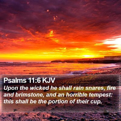 Psalms 11:6 KJV Bible Verse Image
