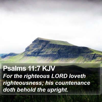 Psalms 11:7 KJV Bible Verse Image