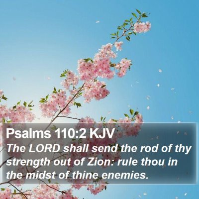 Psalms 110:2 KJV Bible Verse Image