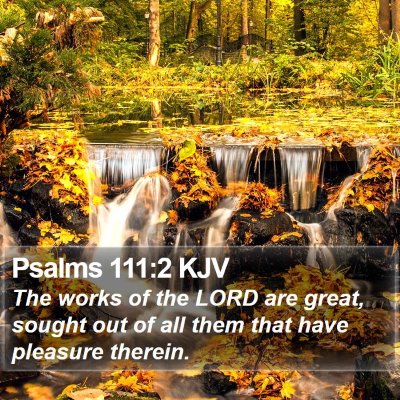 Psalms 111:2 KJV Bible Verse Image