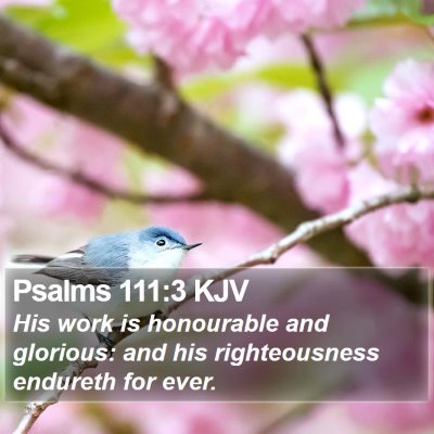 Psalms 111:3 KJV Bible Verse Image