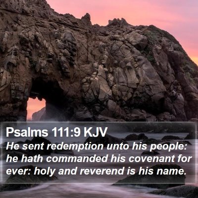 Psalms 111:9 KJV Bible Verse Image