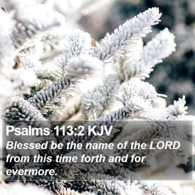 Psalms 113:2 KJV Bible Verse Image