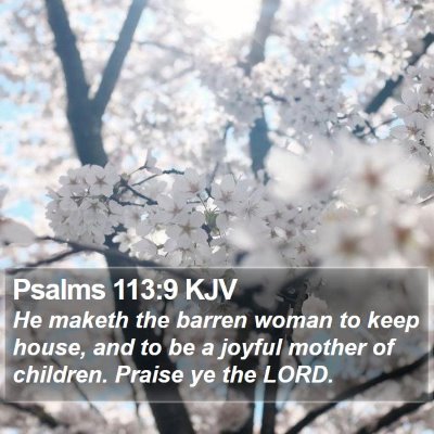 Psalms 113:9 KJV Bible Verse Image