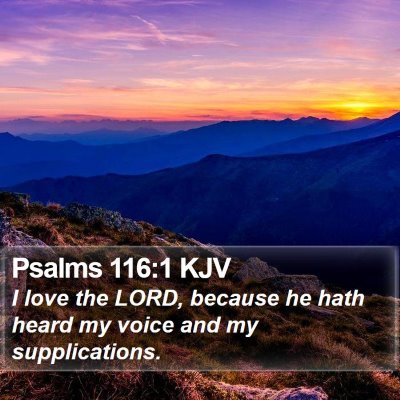 Psalms 116:1 KJV Bible Verse Image