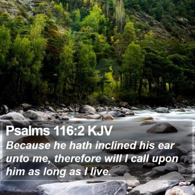 Psalms 116:2 KJV Bible Verse Image