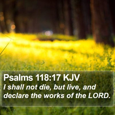 Psalms 118:17 KJV Bible Verse Image