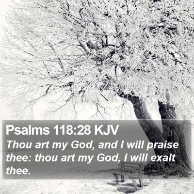 Psalms 118:28 KJV Bible Verse Image