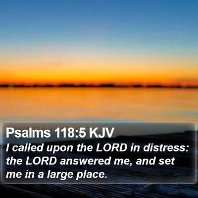 Psalms 118:5 KJV Bible Verse Image