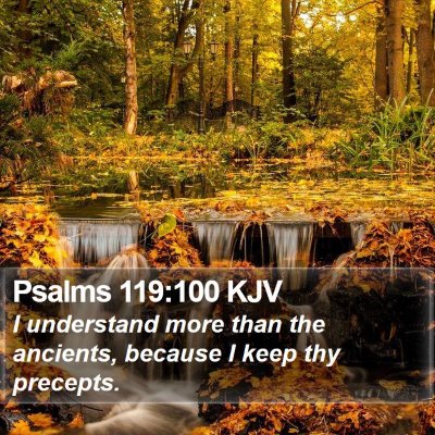 Psalms 119:100 KJV Bible Verse Image