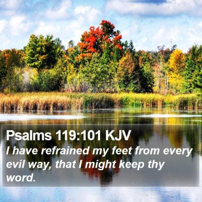 Psalms 119:101 KJV Bible Verse Image