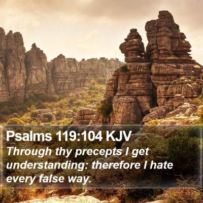 Psalms 119:104 KJV Bible Verse Image