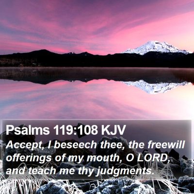 Psalms 119:108 KJV Bible Verse Image