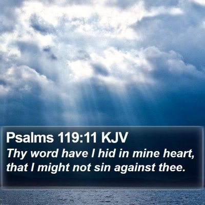 Psalms 119:11 KJV Bible Verse Image
