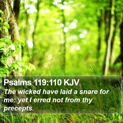 Psalms 119:110 KJV Bible Verse Image