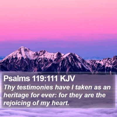 Psalms 119:111 KJV Bible Verse Image