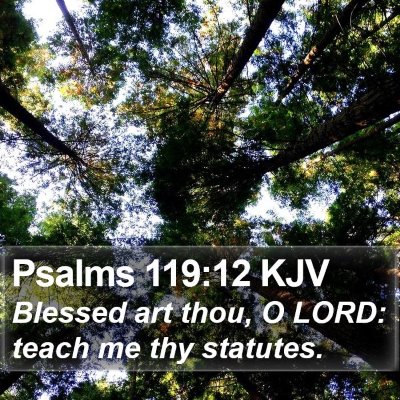 Psalms 119:12 KJV Bible Verse Image