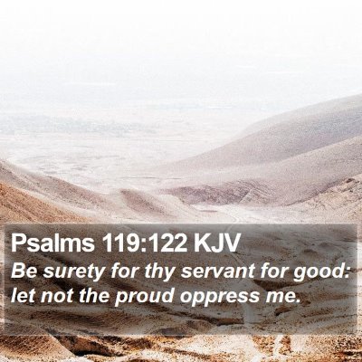 Psalms 119:122 KJV Bible Verse Image