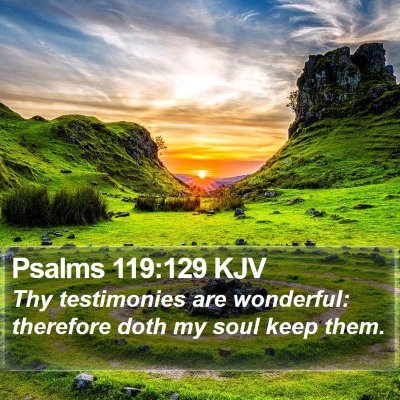 Psalms 119:129 KJV Bible Verse Image