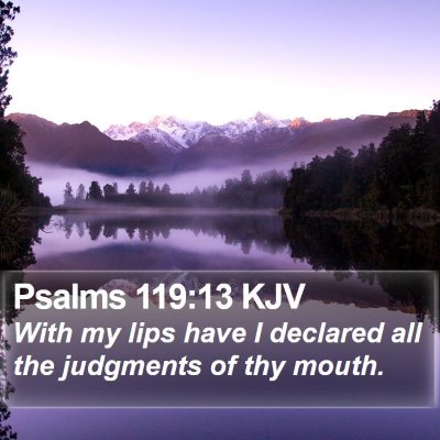 Psalms 119:13 KJV Bible Verse Image