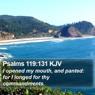 Psalms 119:131 KJV Bible Verse Image