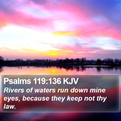 Psalms 119:136 KJV Bible Verse Image