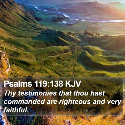 Psalms 119:138 KJV Bible Verse Image