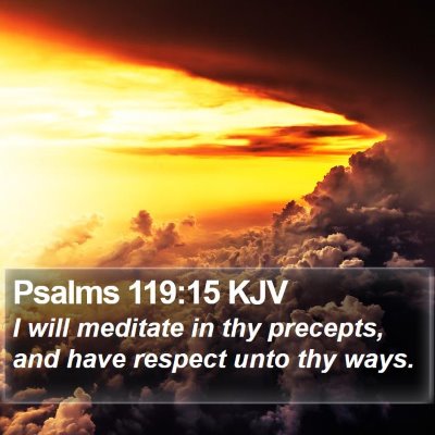 Psalms 119:15 KJV Bible Verse Image