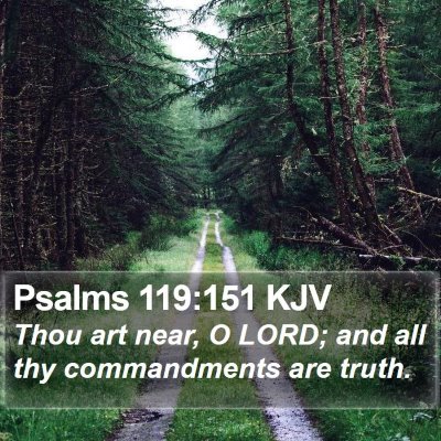 Psalms 119:151 KJV Bible Verse Image