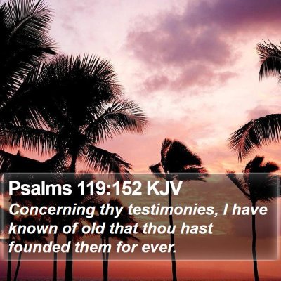 Psalms 119:152 KJV Bible Verse Image