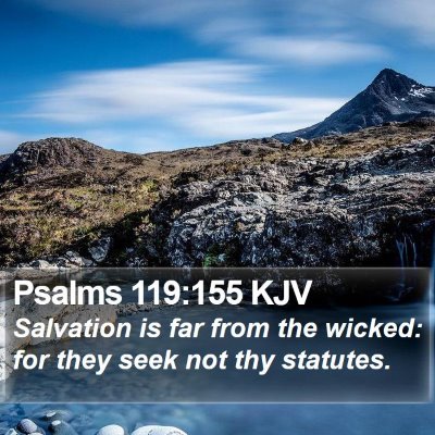 Psalms 119:155 KJV Bible Verse Image
