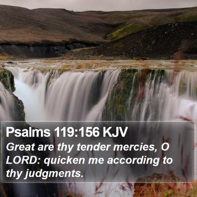 Psalms 119:156 KJV Bible Verse Image