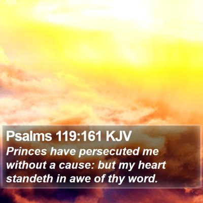 Psalms 119:161 KJV Bible Verse Image