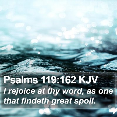 Psalms 119:162 KJV Bible Verse Image