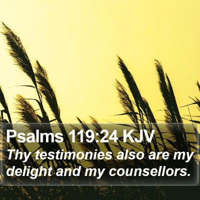 Psalms 119:24 KJV Bible Verse Image