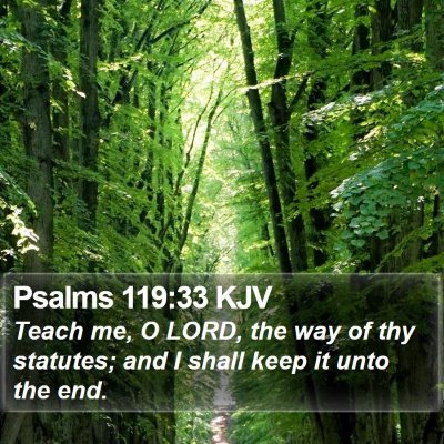 Psalms 119:33 KJV Bible Verse Image