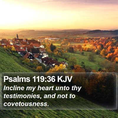 Psalms 119:36 KJV Bible Verse Image